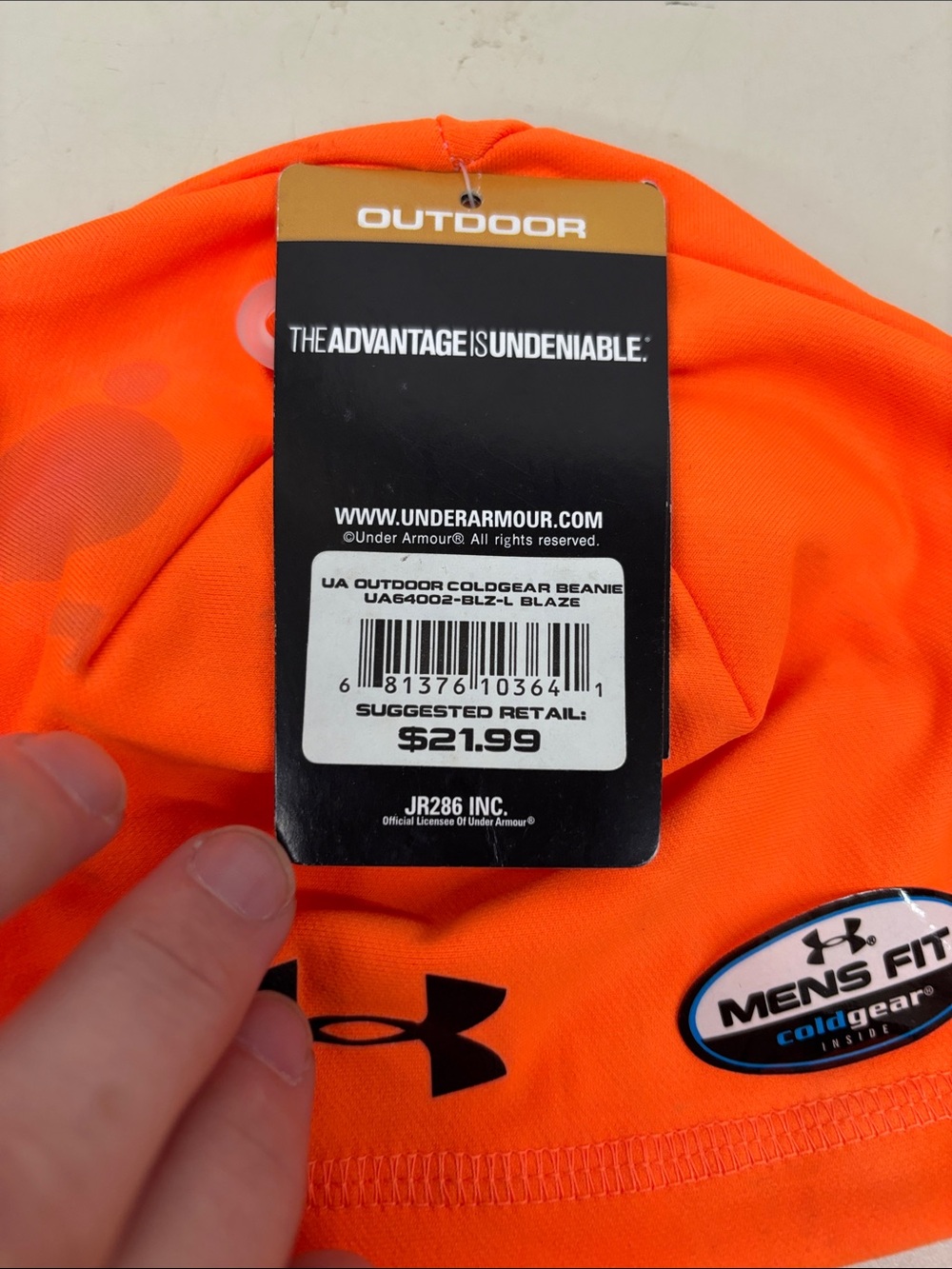 NWT Under Armour Men’s Orange Stretch Beanie - Picture 4 of 7